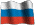 Russian flag animated vawing