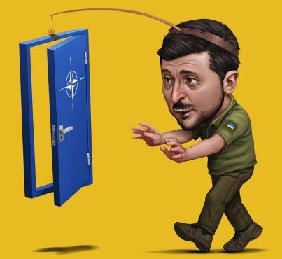 Zelensky joke funny NATO puppet